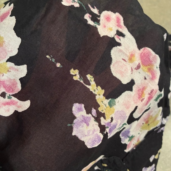 Lauren Ralph Lauren Black and Pink 3/4 Sleeve Button Down Shirt** - Picture 9 of 9